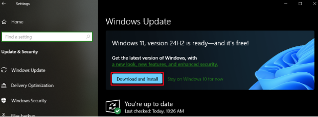 Update page